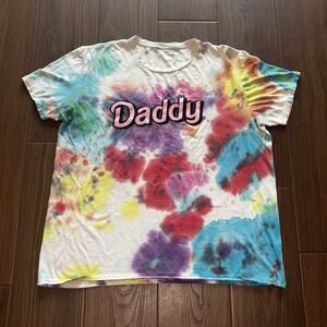 Daddy Tie Dye T Shirt Women Size XL